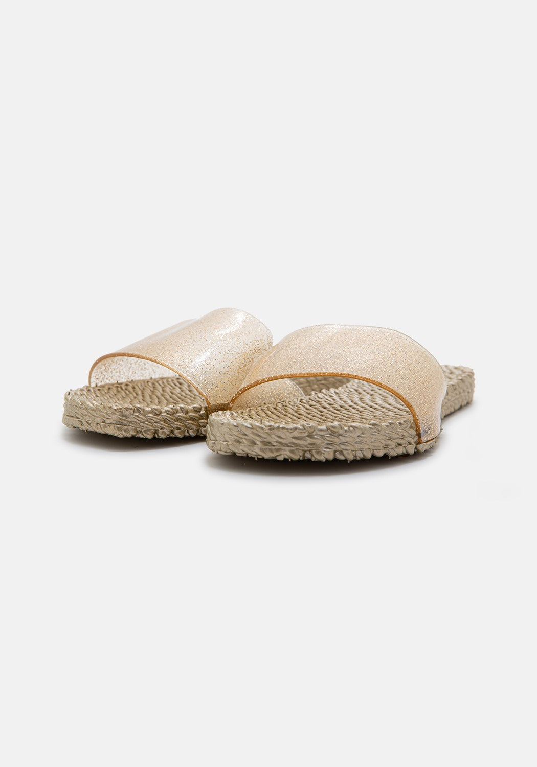 Slip On Flip Flops platin DEFEKT | Bildmaterial bereitgestellt von SHOES.PLEASE.