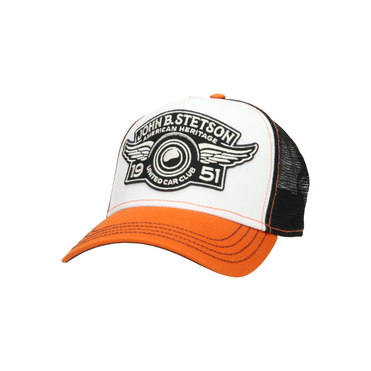 Trucker Cap Car Club weiß schwarz orange | Bildmaterial bereitgestellt von SHOES.PLEASE.