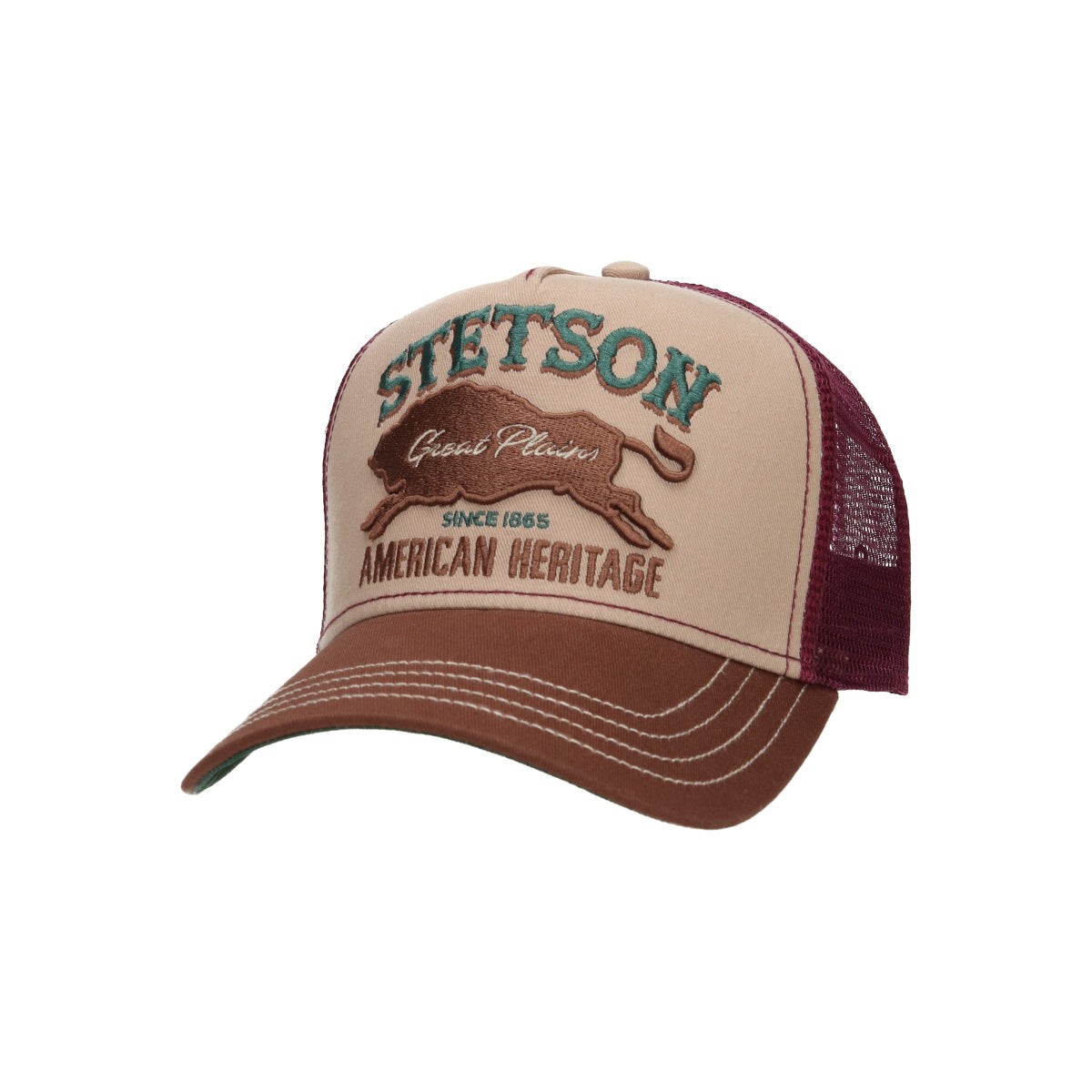 Trucker Cap Great Plains braun rot | Bildmaterial bereitgestellt von SHOES.PLEASE.