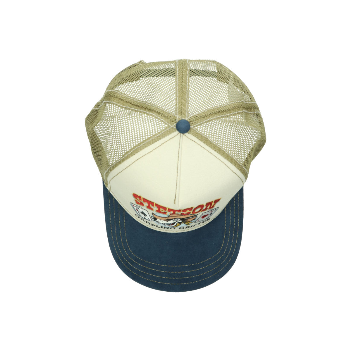 Trucker Cap Gambling Grifter blau beige | Bildmaterial bereitgestellt von SHOES.PLEASE.