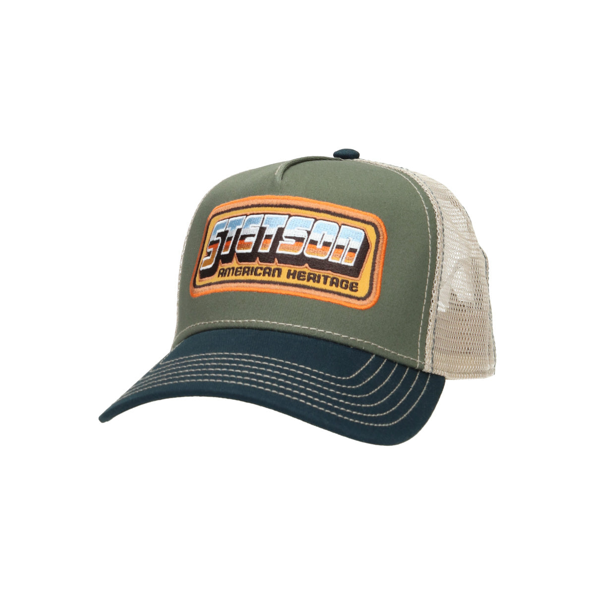 Trucker Cap Chrome blau grün | Bildmaterial bereitgestellt von SHOES.PLEASE.