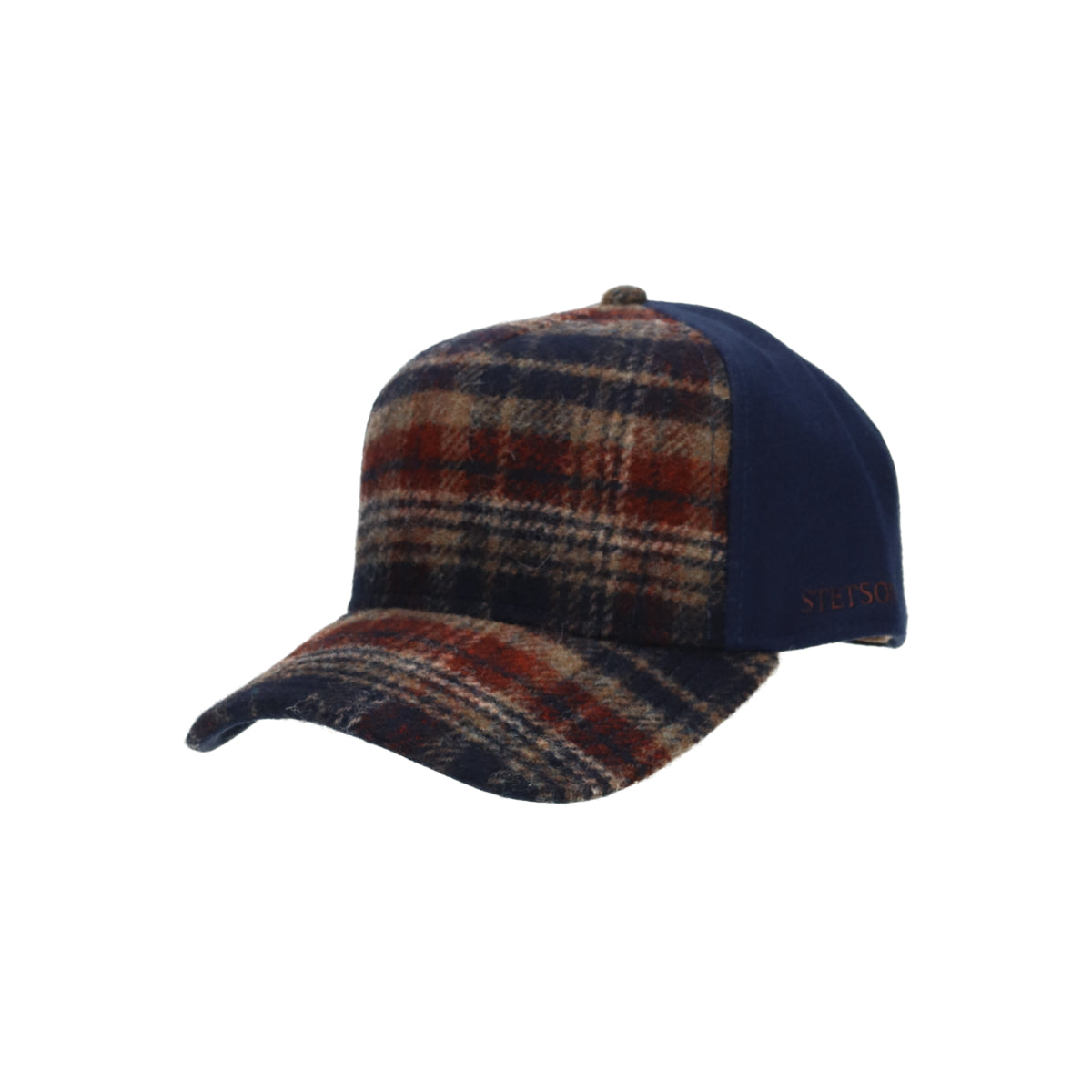 Trucker Cap Wool Check navy beige burned orange | Bildmaterial bereitgestellt von SHOES.PLEASE.