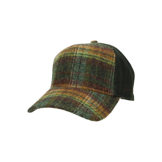 Trucker Cap Wool Check grün dunkelorange
