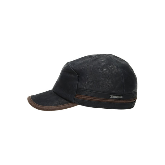 Baseball Cap Cowhide EF dunkelbraun schwarz