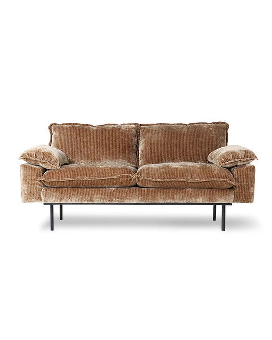 Retro Sofa 2 Seats corduroy vl/aged gold