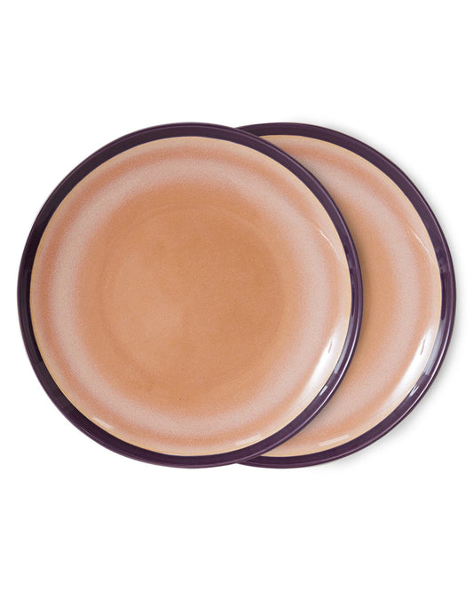70S CERAMICS DINNER PLATES  bedrock (se