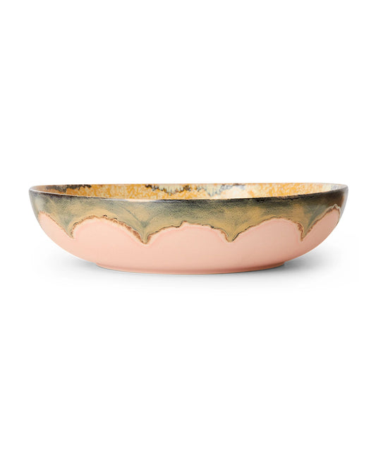 70s ceramics salad bowl sunflower