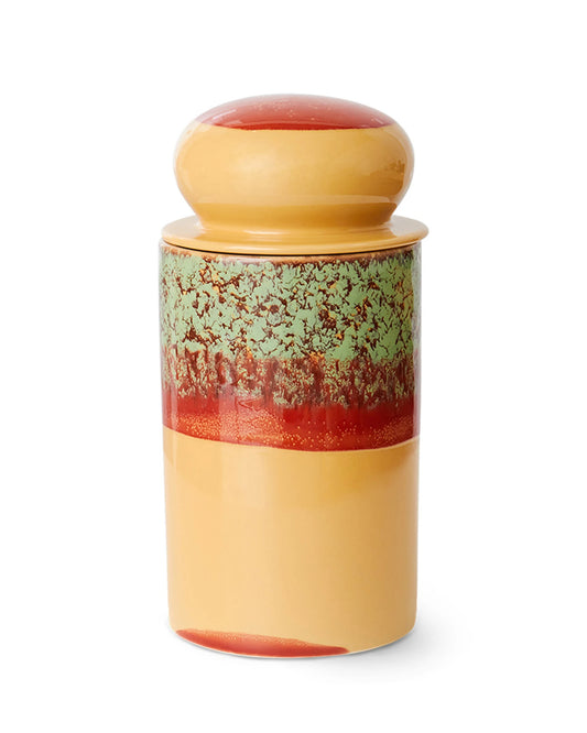 70s ceramics storage jar cove