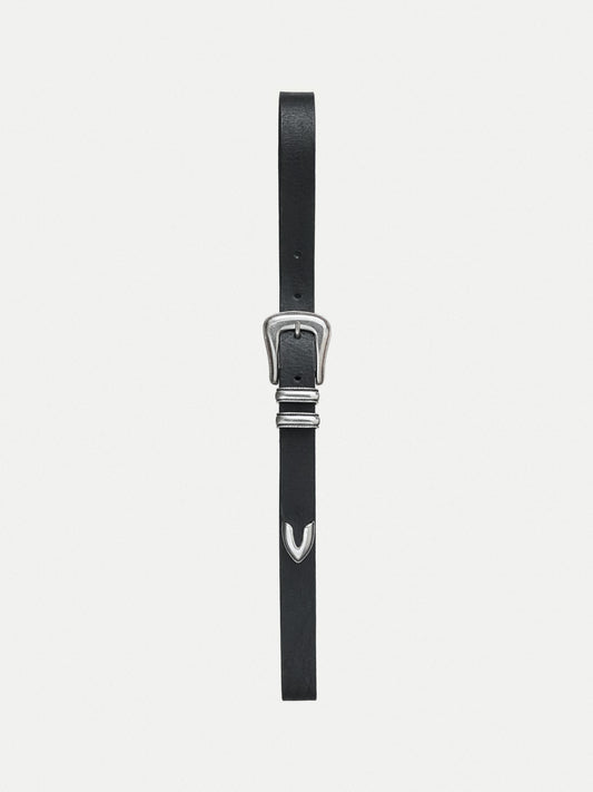 Western Silver Belt black