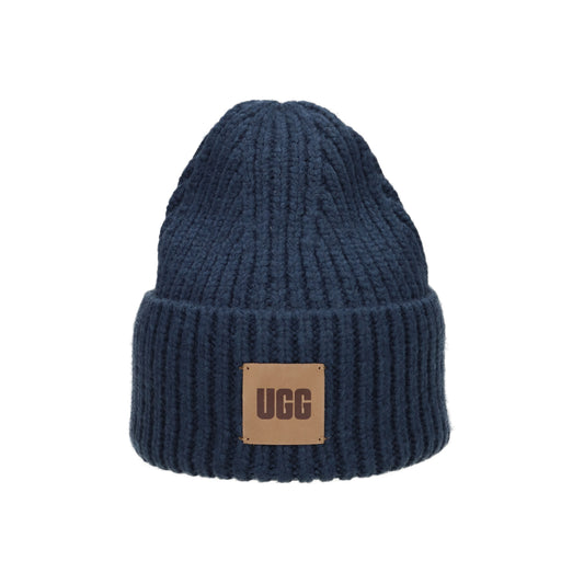 W Chunky Rib Beanie navy