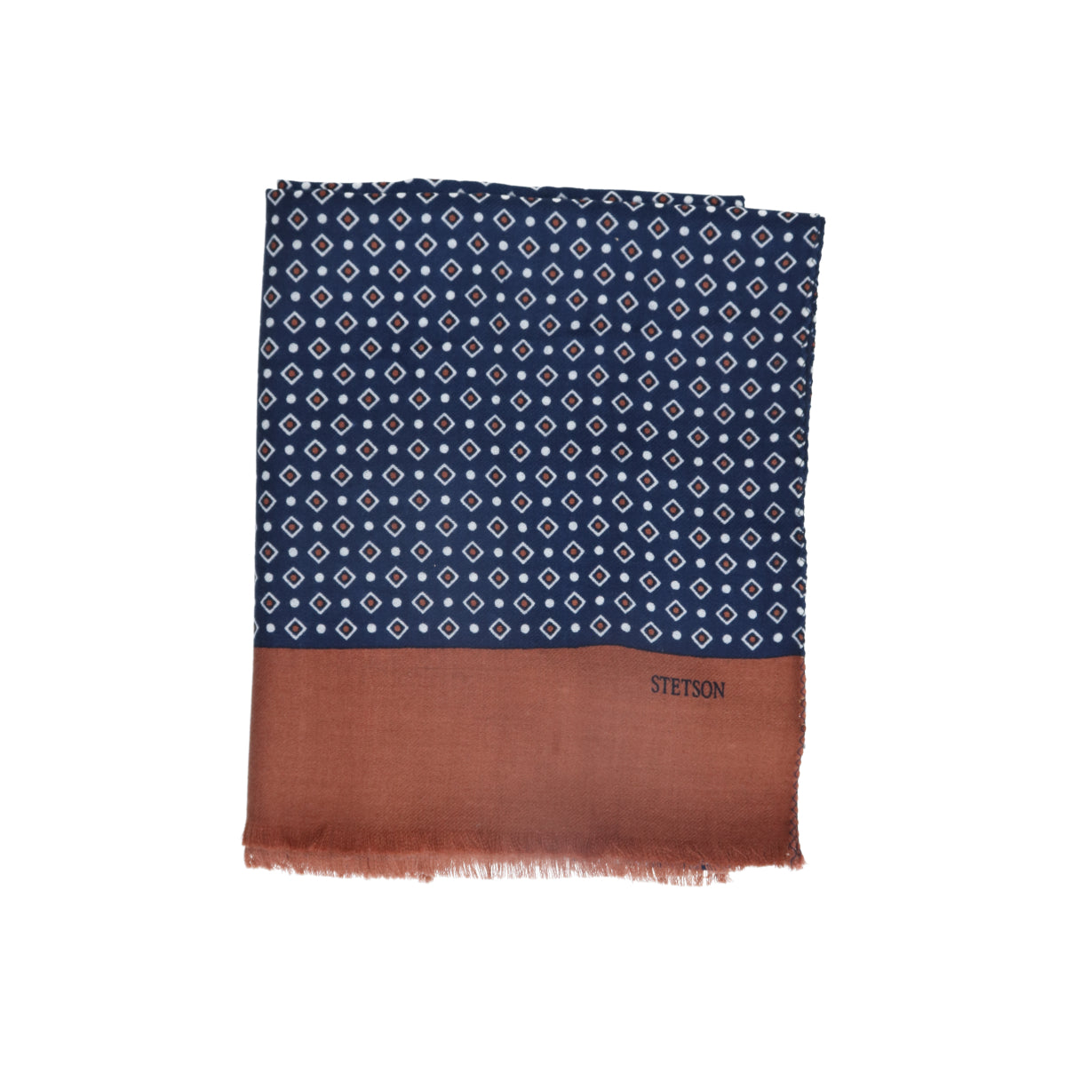 Scarf Wool/Silk Geometrics blau | Bildmaterial bereitgestellt von SHOES.PLEASE.