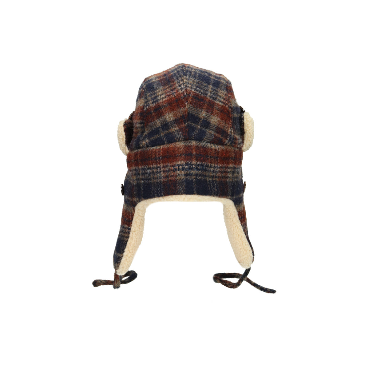 Bomber Cap Wool Check 228 braun blau | Bildmaterial bereitgestellt von SHOES.PLEASE.