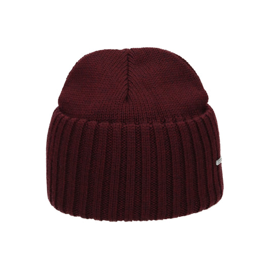 Beanie Merino Wool bordeaux dunkelrot