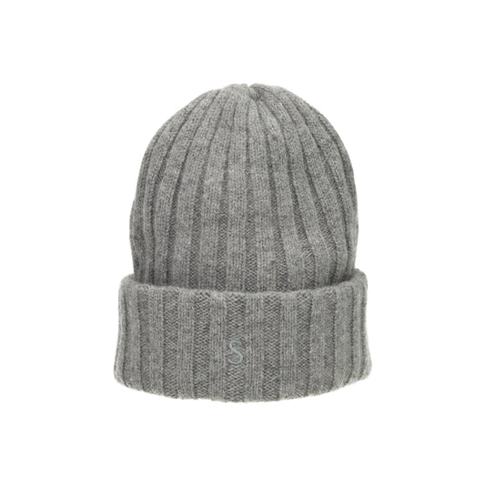 Beanie Cashmere grau