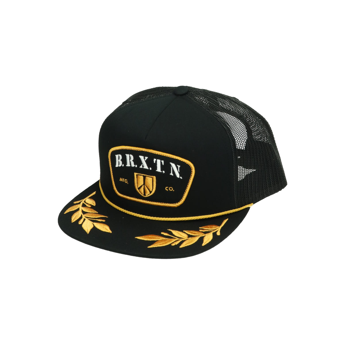 Peace Shield MP Trucker Hat black/black schwarz gold | Bildmaterial bereitgestellt von SHOES.PLEASE.