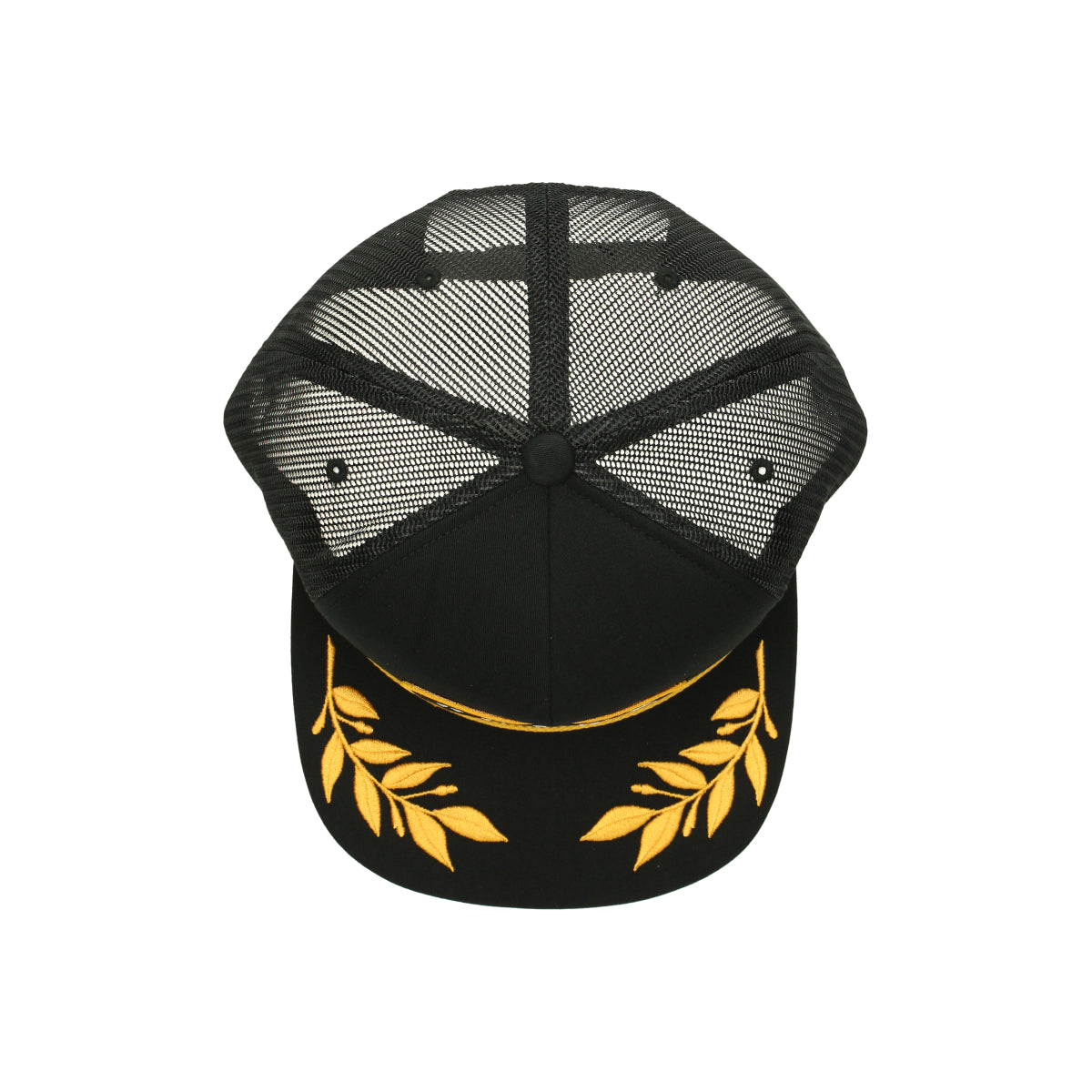 Peace Shield MP Trucker Hat black/black schwarz gold | Bildmaterial bereitgestellt von SHOES.PLEASE.