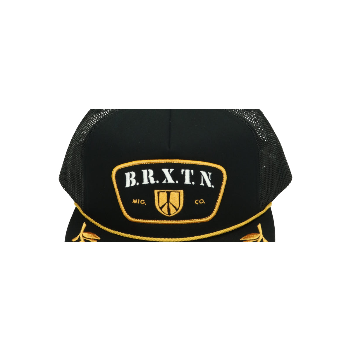 Peace Shield MP Trucker Hat black/black schwarz gold | Bildmaterial bereitgestellt von SHOES.PLEASE.