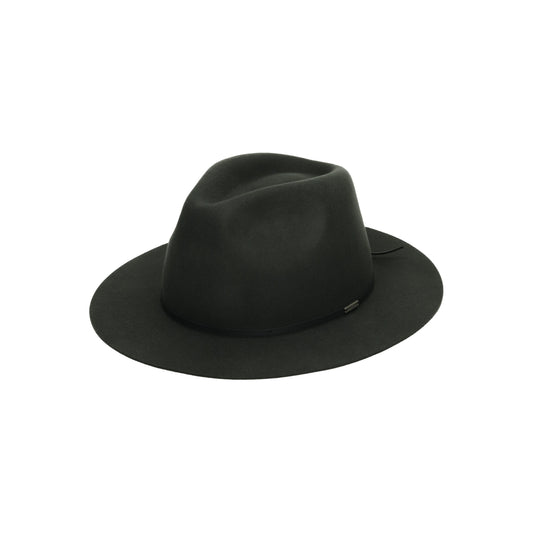 Wesley Packable Fedora washed black schwarz