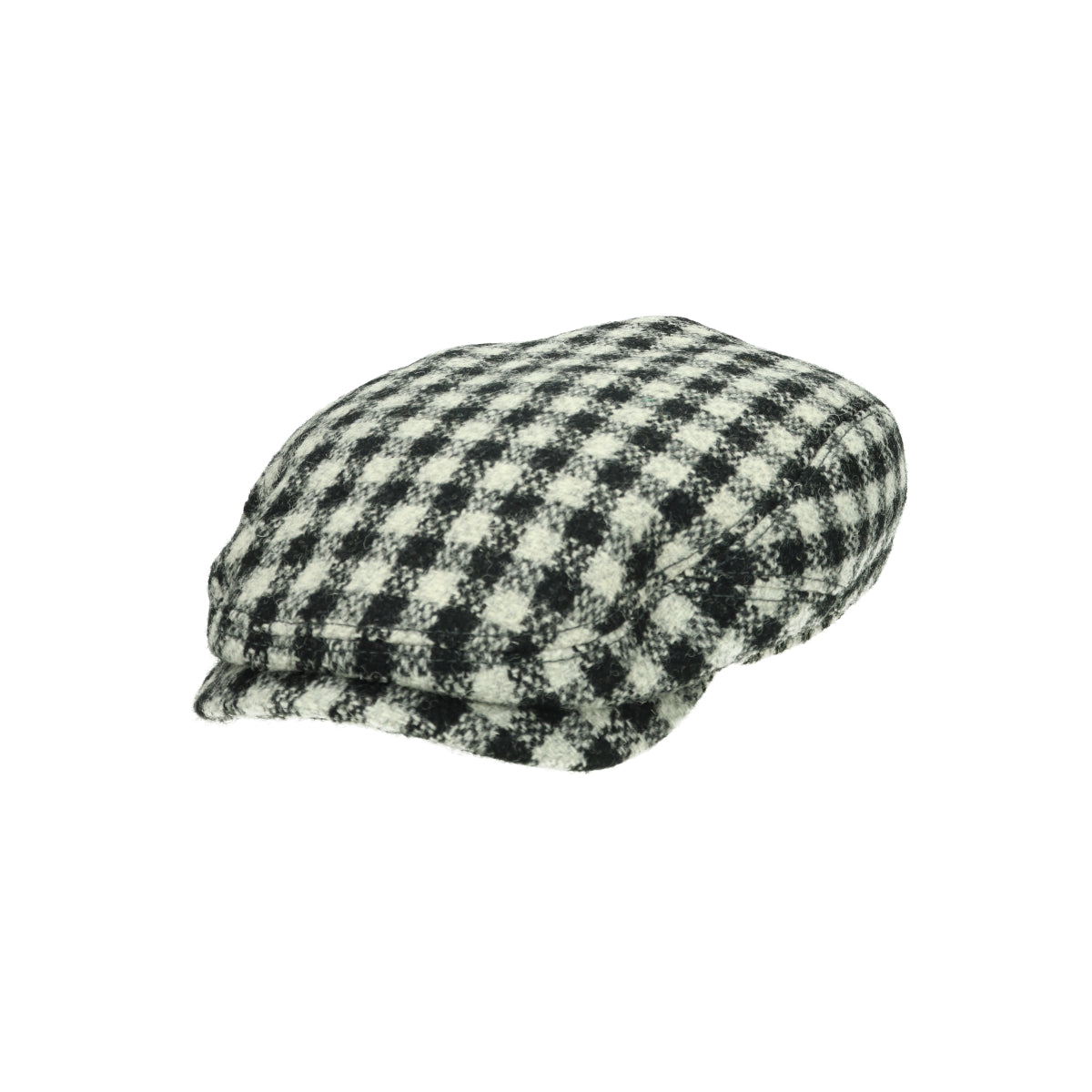 Driver Cap Harris Tweed schwarz weiß | Bildmaterial bereitgestellt von SHOES.PLEASE.