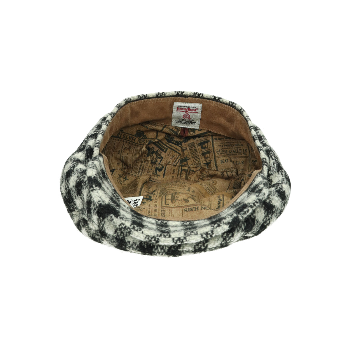 Driver Cap Harris Tweed schwarz weiß | Bildmaterial bereitgestellt von SHOES.PLEASE.