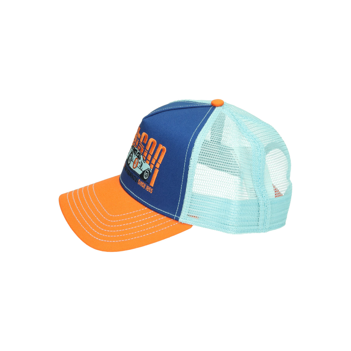 Trucker Cap Endurance orange blau | Bildmaterial bereitgestellt von SHOES.PLEASE.