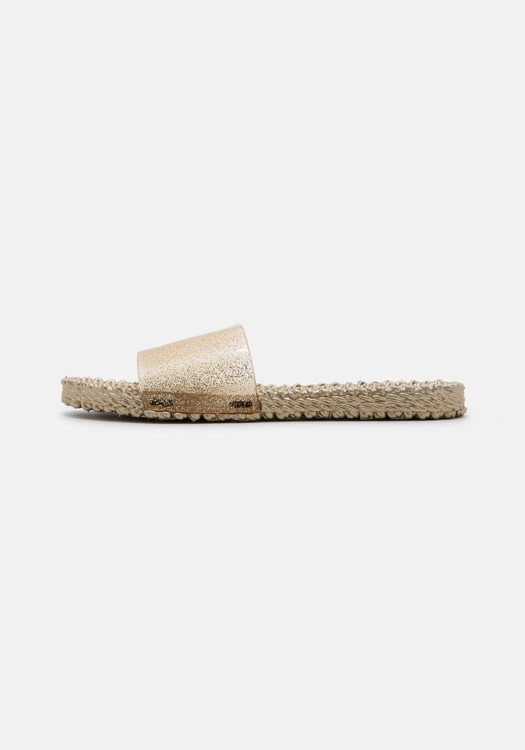 Slip On Flip Flops platin DEFEKT | Bildmaterial bereitgestellt von SHOES.PLEASE.