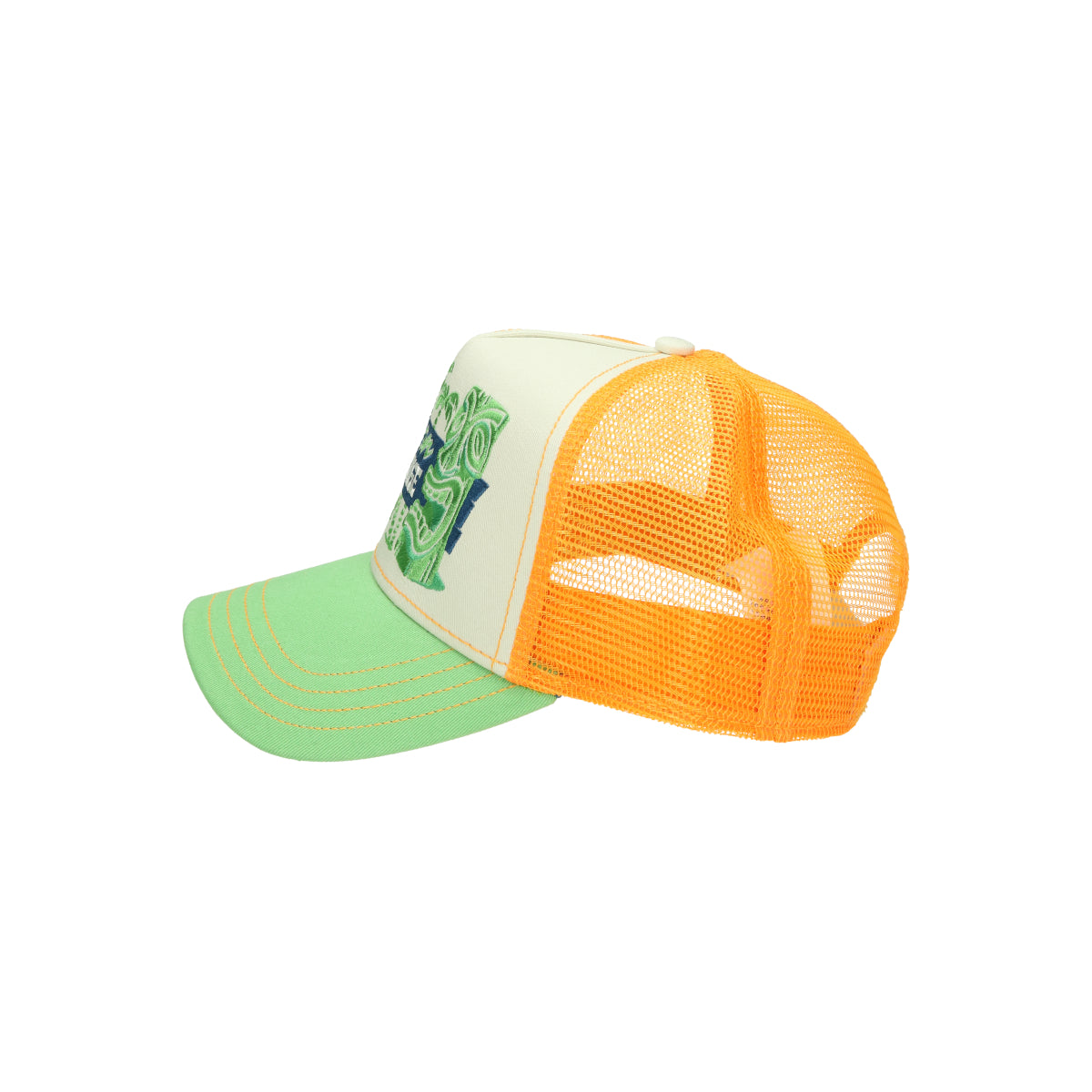 Trucker Cap Tiki Lounge orange gruen multi | Bildmaterial bereitgestellt von SHOES.PLEASE.