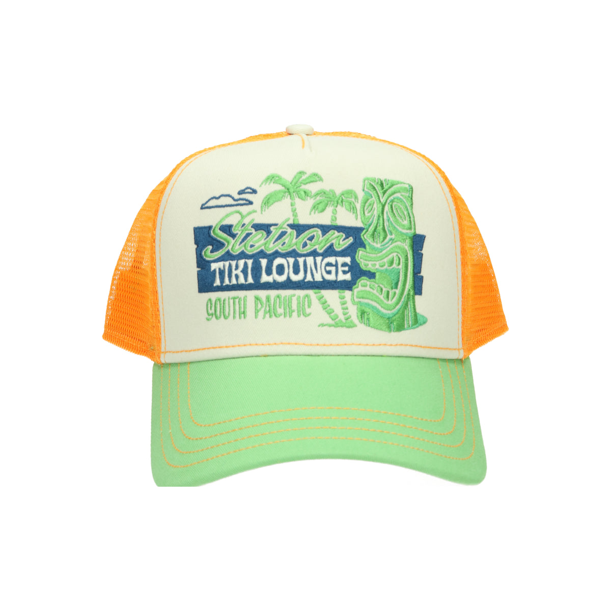 Trucker Cap Tiki Lounge orange gruen multi | Bildmaterial bereitgestellt von SHOES.PLEASE.