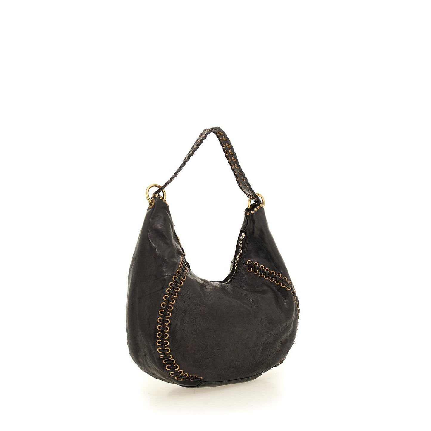 Shoulder Bag Mini Cow+Eyelets black | Bildmaterial bereitgestellt von SHOES.PLEASE.