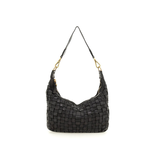 Shoulder Bag Woven Cow black