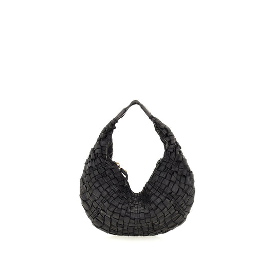 Shoulder Bag Woven Cow black