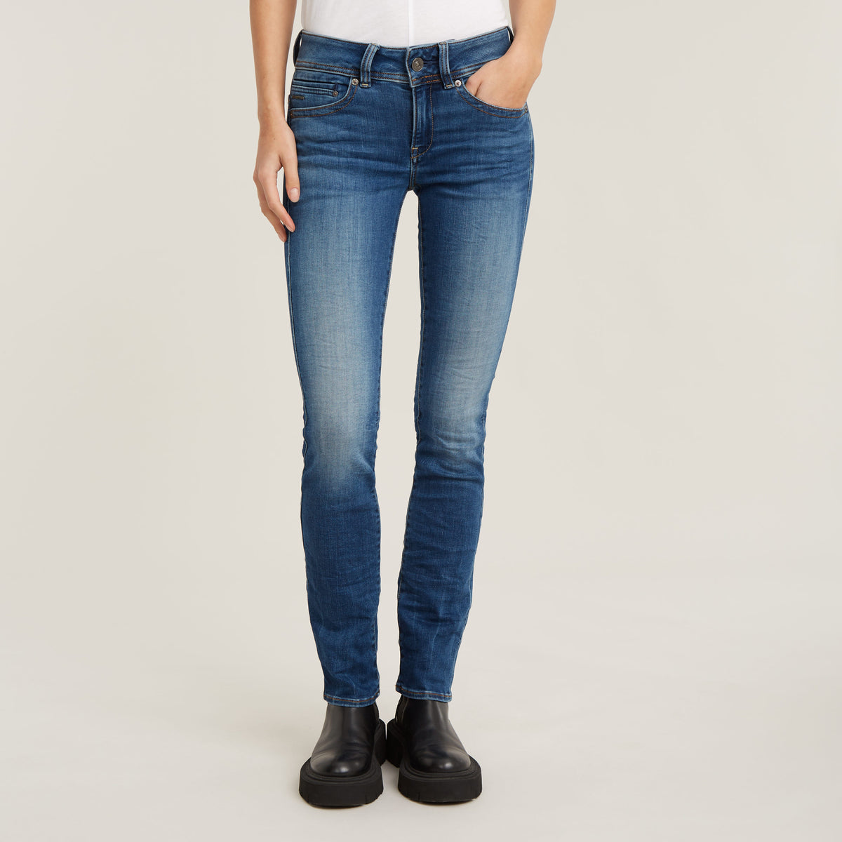 Midge Straight Wmn medium indigo aged | Bildmaterial bereitgestellt von SHOES.PLEASE.