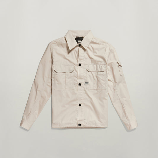 2 Pocket Relaxed Shirt L/S whitebait