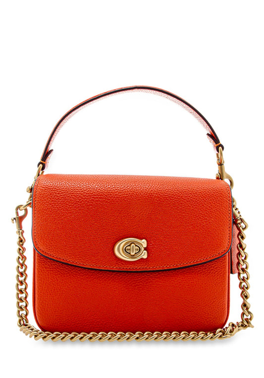 Cassie Polished Pebble Leather sun orang