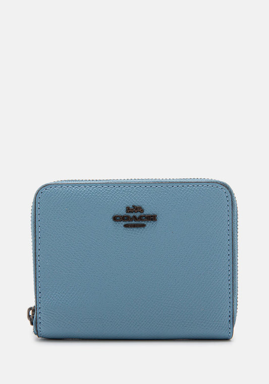 Crossgrain Leather Small Zip azure