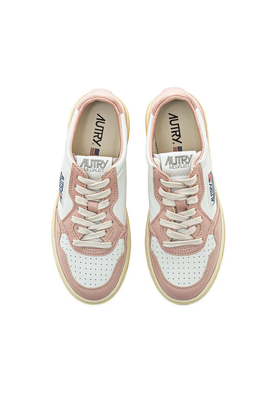 Autry 01 Low Wmn Leather/Leather wht/pnk | Bildmaterial bereitgestellt von SHOES.PLEASE.