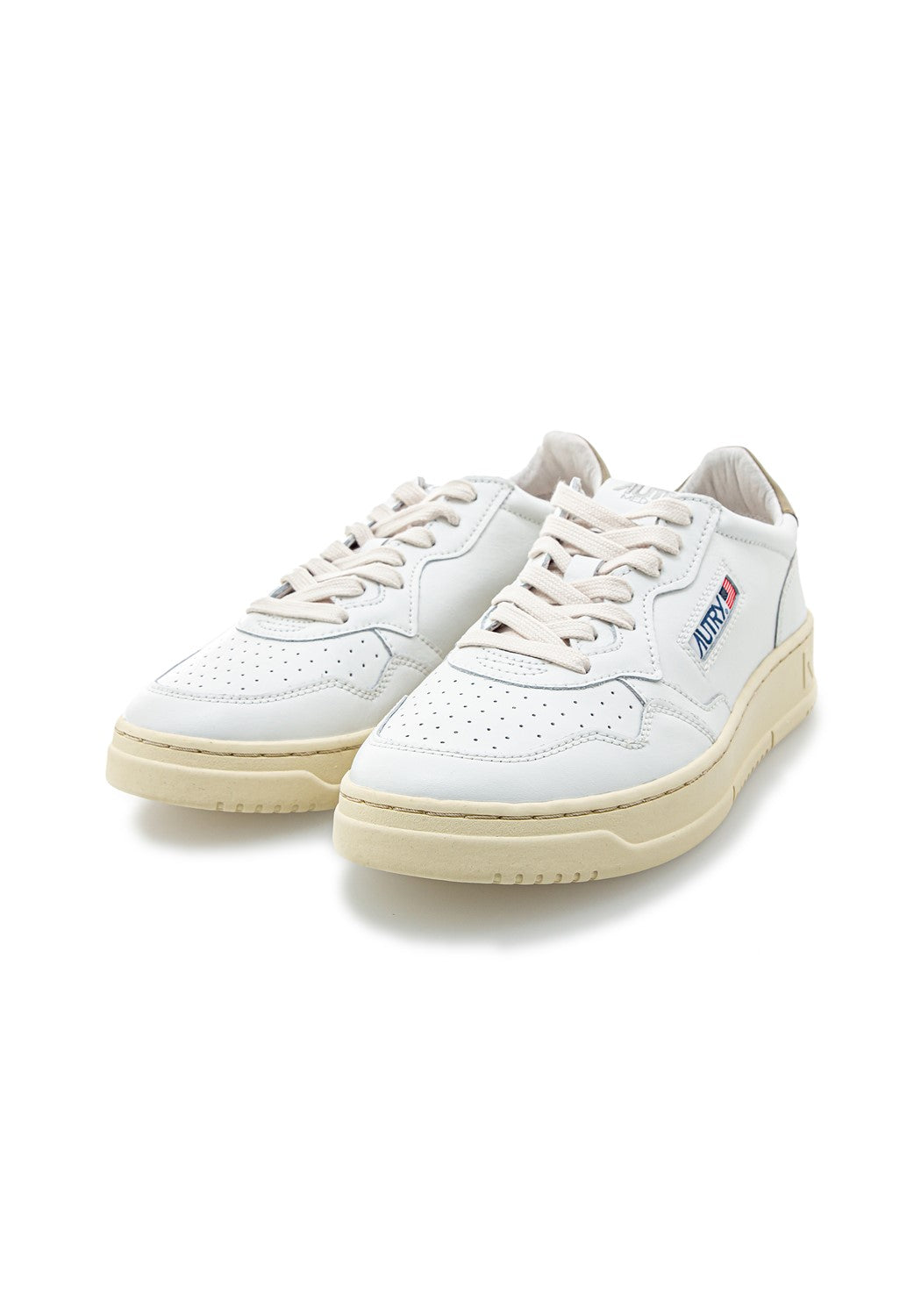 Autry 01 Low Men Leather/Leather wht/cor | Bildmaterial bereitgestellt von SHOES.PLEASE.