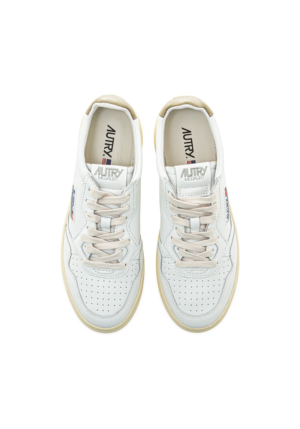 Autry 01 Low Men Leather/Leather wht/cor | Bildmaterial bereitgestellt von SHOES.PLEASE.