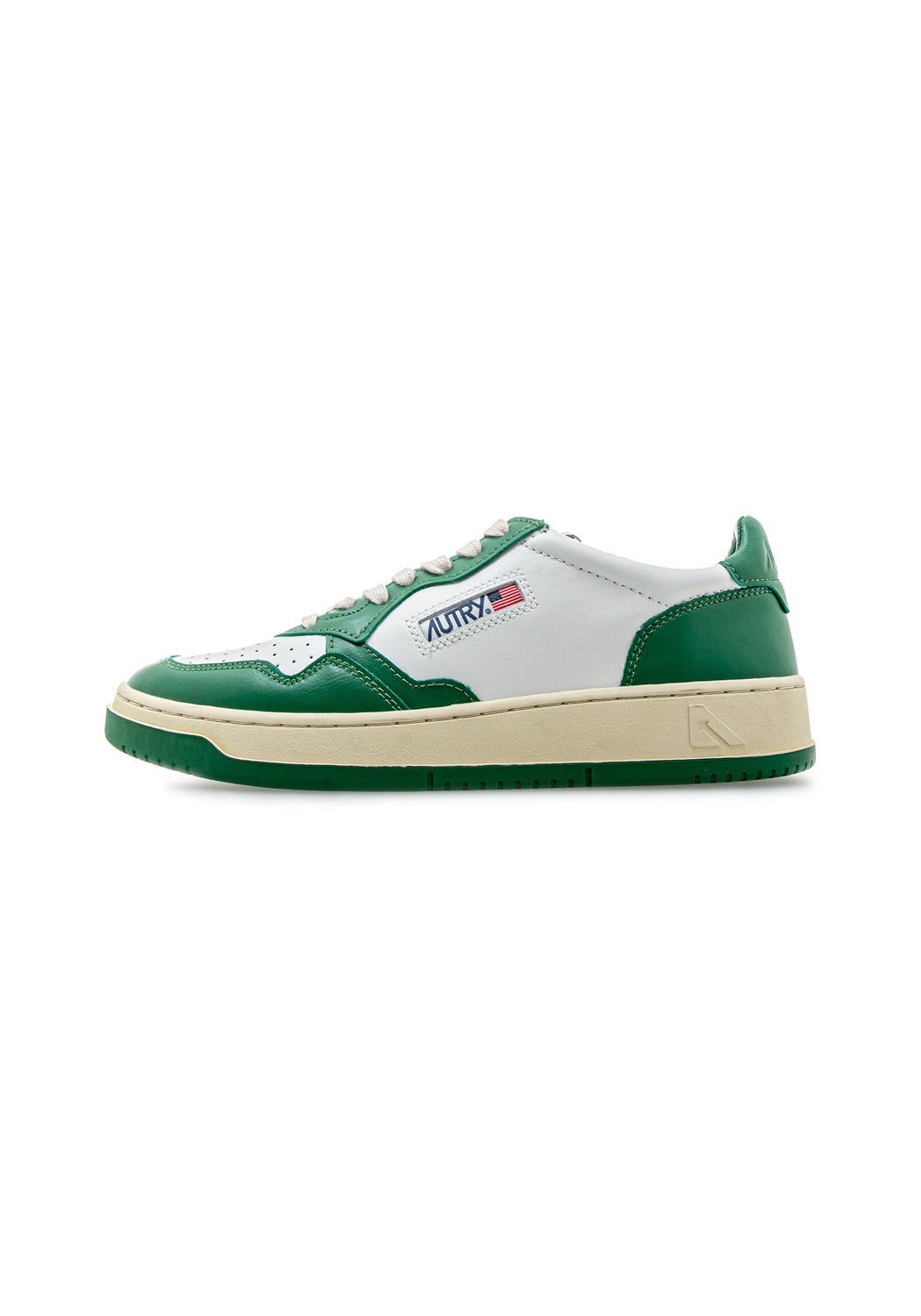 Autry 01 Low Men Leather/Leather wht/grn | Bildmaterial bereitgestellt von SHOES.PLEASE.