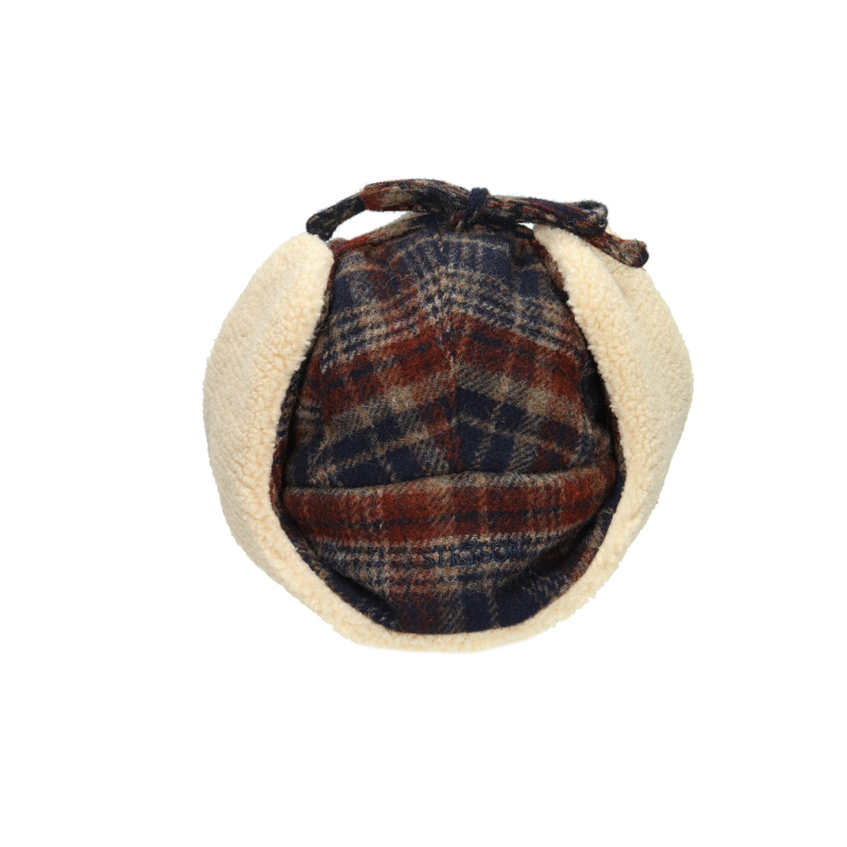 Bomber Cap Wool Check 228 braun blau | Bildmaterial bereitgestellt von SHOES.PLEASE.