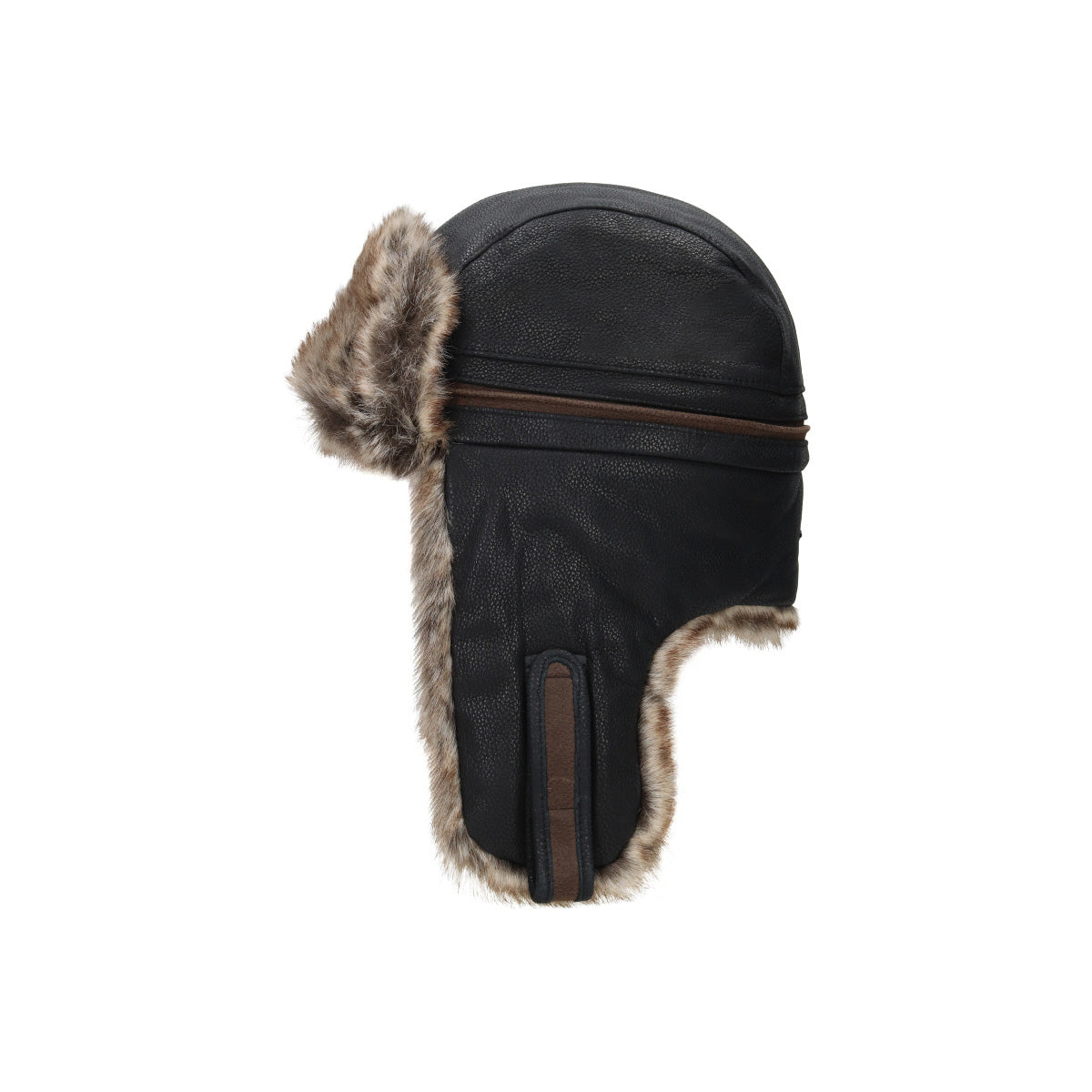 Bomber Cap Cowhide dunkelbraun schwarz dunkel | Bildmaterial bereitgestellt von SHOES.PLEASE.