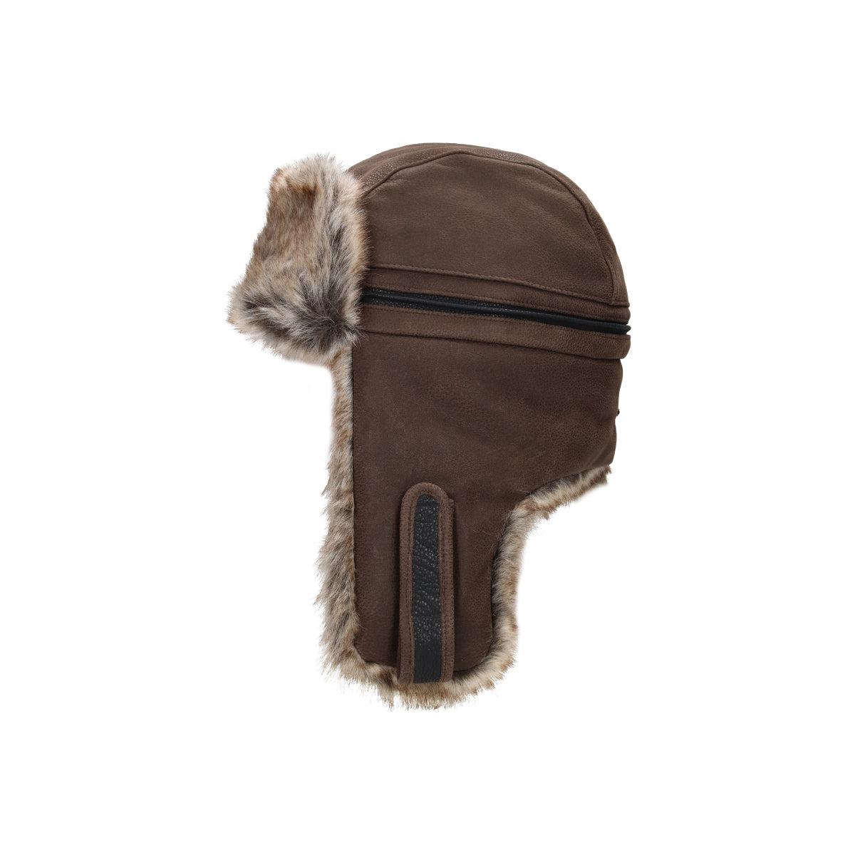 Bomber Cap Cowhide dunkelbraun schwarz | Bildmaterial bereitgestellt von SHOES.PLEASE.