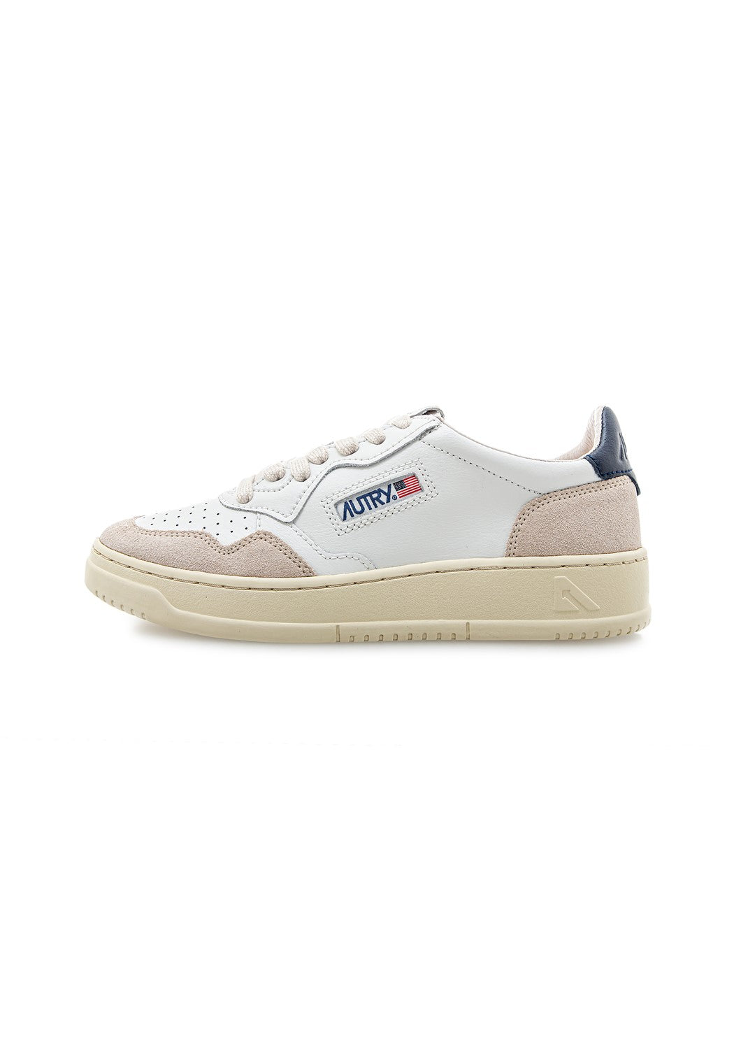AUTRY 01 LOW WOM LEAT/SUEDE white/blue | Bildmaterial bereitgestellt von SHOES.PLEASE.