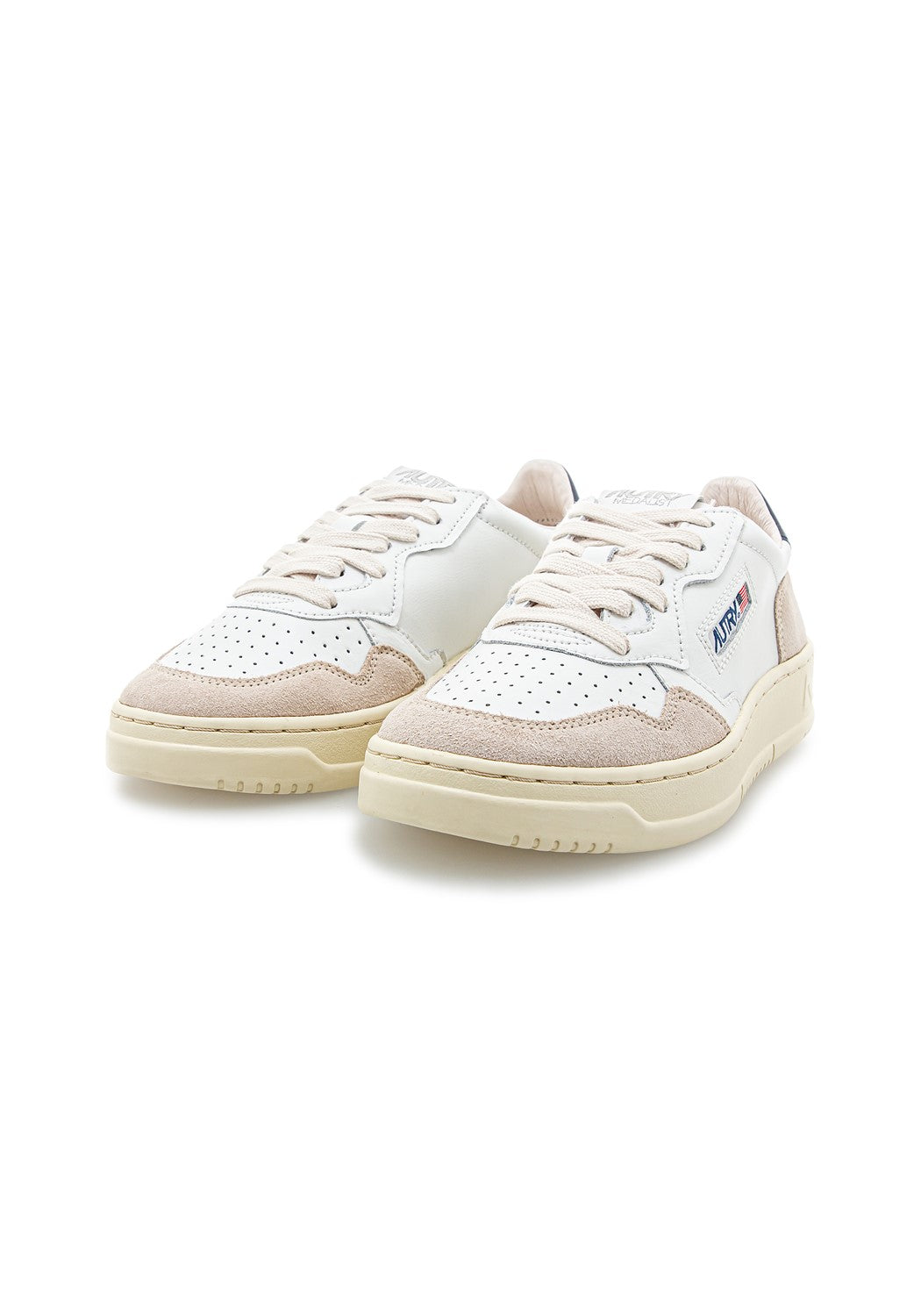 AUTRY 01 LOW WOM LEAT/SUEDE white/blue | Bildmaterial bereitgestellt von SHOES.PLEASE.