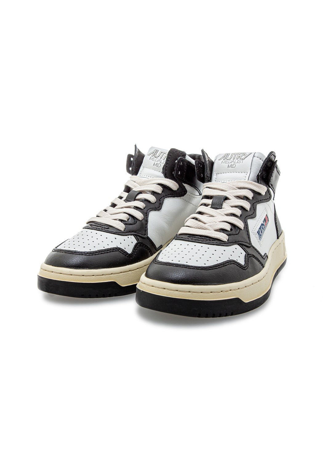 AUTRY 01 MID WOM LEAT/LEAT white/black | Bildmaterial bereitgestellt von SHOES.PLEASE.