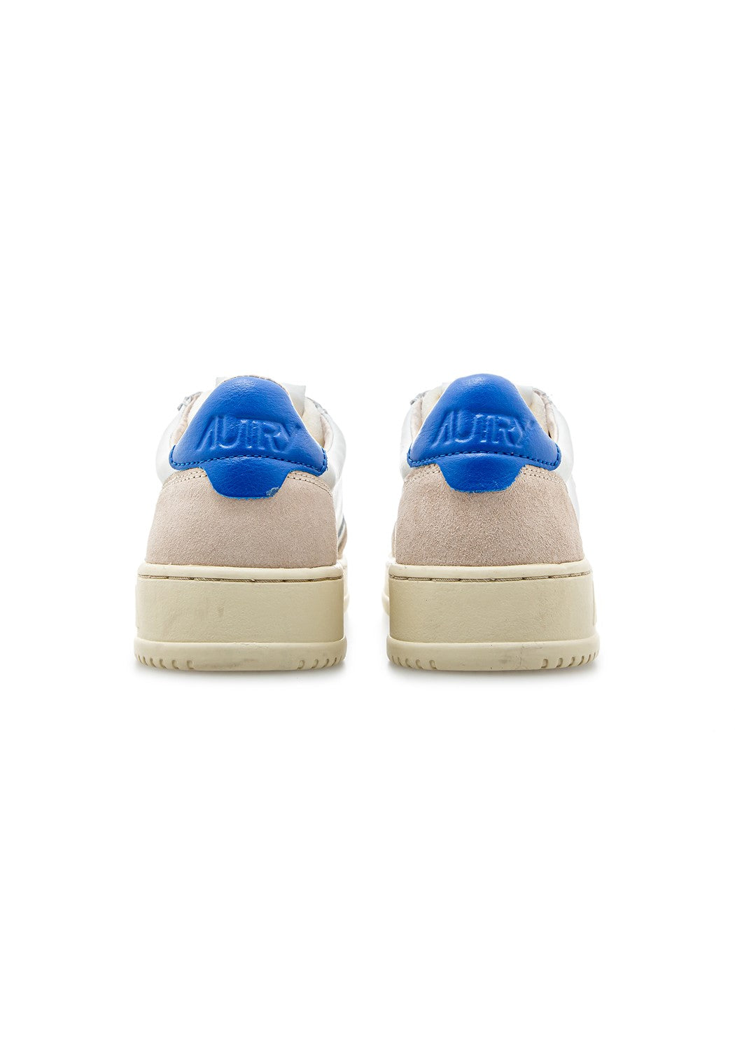 AUTRY 01 LOW MAN LEAT/SUEDE wht/princ bl | Bildmaterial bereitgestellt von SHOES.PLEASE.