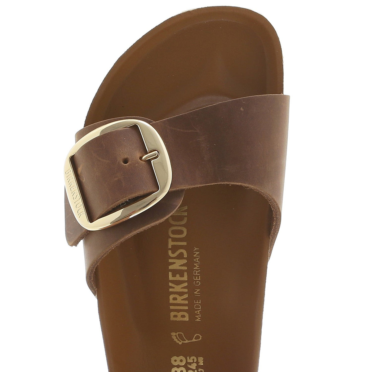 Madrid Big Buckle Natural Leather Oiled cognac | Bildmaterial bereitgestellt von SHOES.PLEASE.