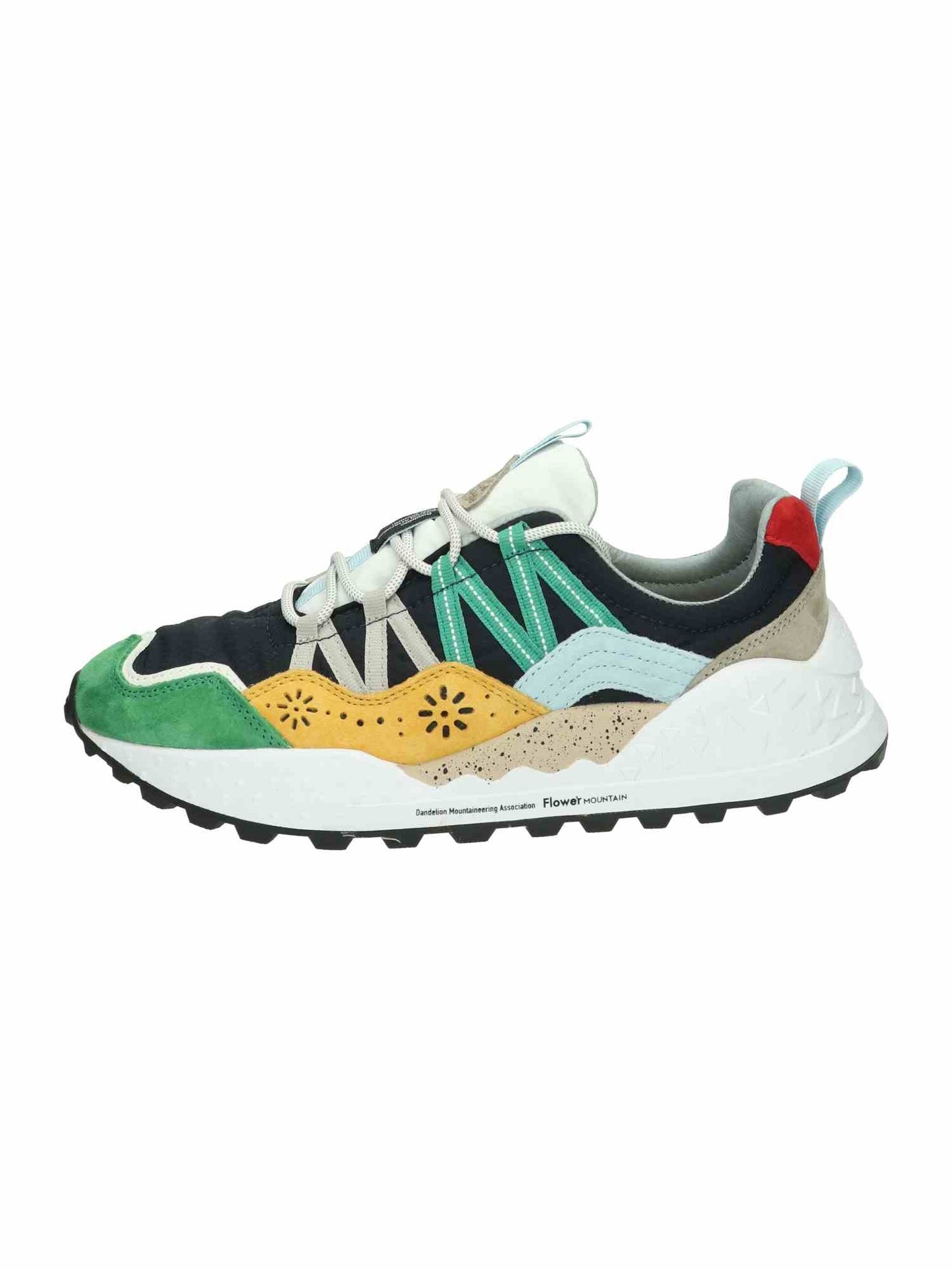 Washi Man Suede/Nylon Green-Yellow-Navy | Bildmaterial bereitgestellt von SHOES.PLEASE.