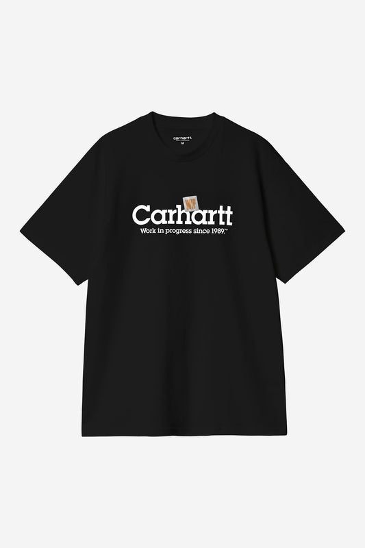 S/S Label Script T-Shirt black