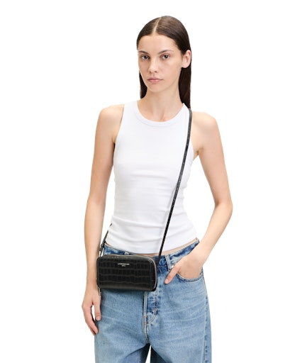 Lou Crossbody XS New Croco black | Bildmaterial bereitgestellt von SHOES.PLEASE.